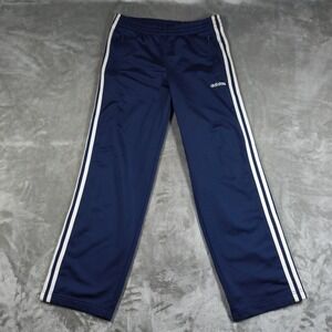 adidas Navy Blue Track Pants with White Stripes